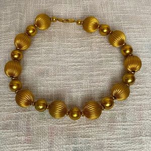 ✨ Vintage Napier Gold Bead Necklace ✨